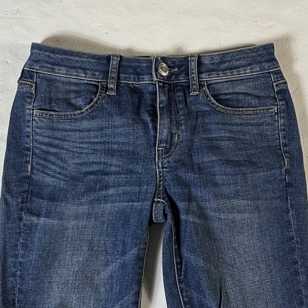 American Eagle Jeggings Women 4‎ Short 26" Inseam Denim X Raw Hem Blue